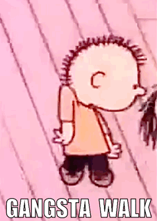 Cartoon Character Gangsta Walk