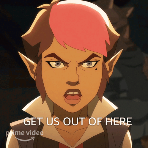 Cartoon Character Get Us Out Of Here GIF