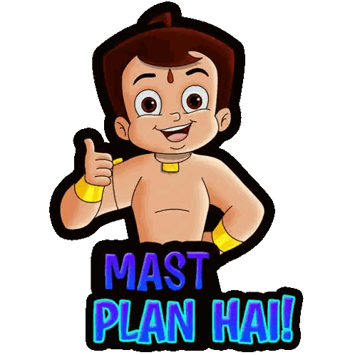 Cartoon Character Giving Thumbs Up Mast Plan Hai