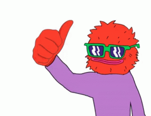 Cartoon Character Giving Thumbs Up