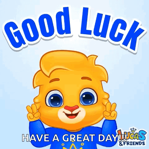 Cartoon Character Good Luck Have A Great Day GIF