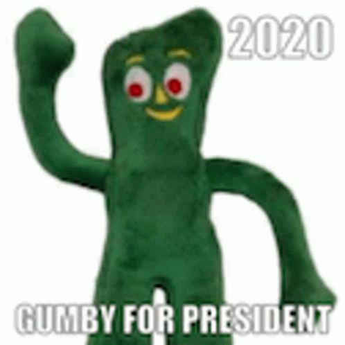 Cartoon Character Gumby For President GIF