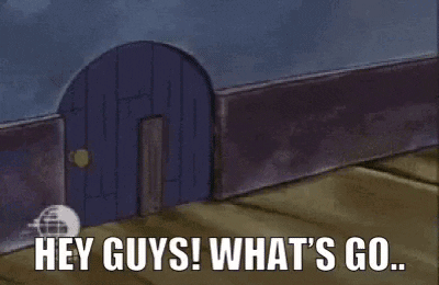 Cartoon Character Hey Guys What's Go Door GIF