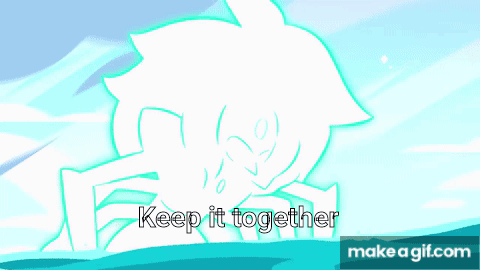 Cartoon Character Holding Another Saying Keep It Together