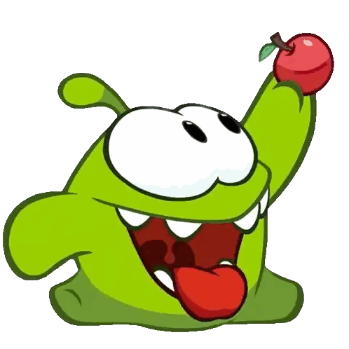 Cartoon Character Holding Apple