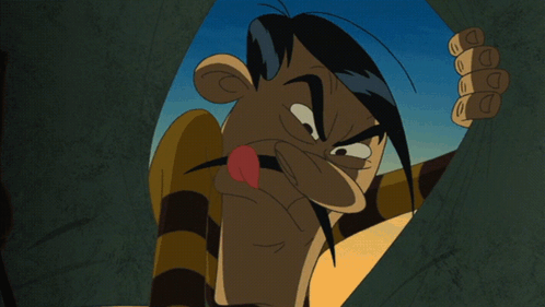 Cartoon Character Holding Bitcoin Bag GIF
