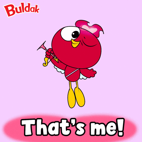 Cartoon Character Holding Bow and Arrow Saying That's Me
