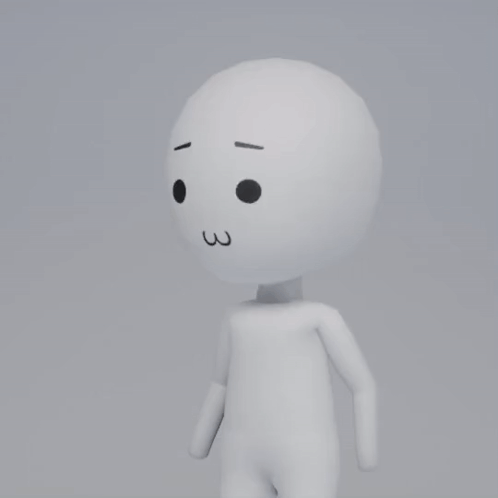 Cartoon Character Holding Bread With Face