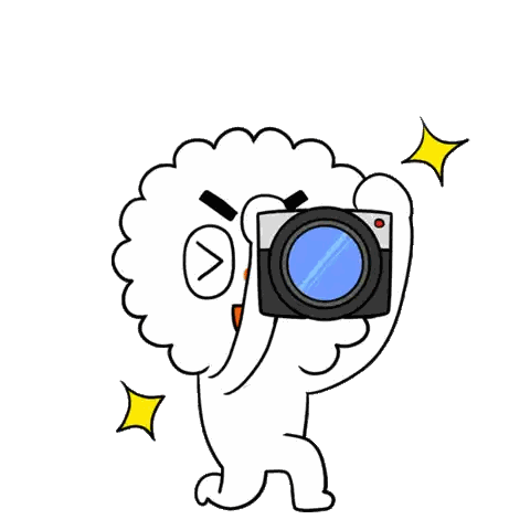 Cartoon Character Holding Camera