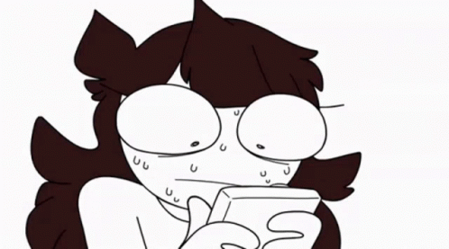 Cartoon Character Holding Cell Phone GIF