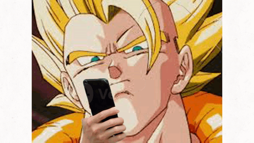 Cartoon Character Holding Cell Phone GIF