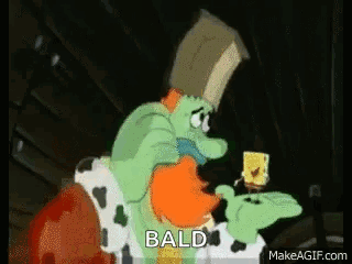 Cartoon Character Holding Cheese Bald