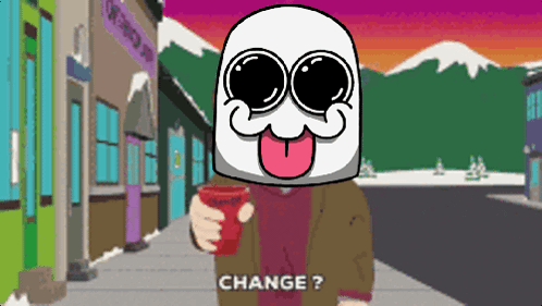 Cartoon Character Holding Coffee