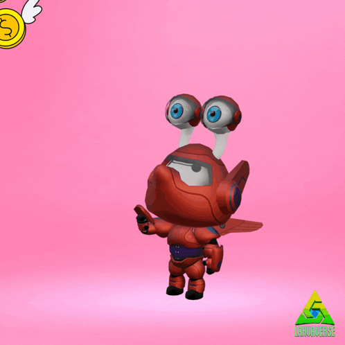 Cartoon Character Holding Coin Saying Hi My Money