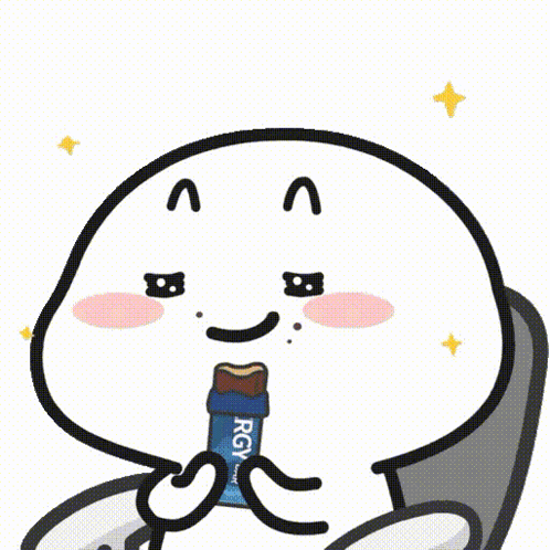Cartoon Character Holding Energy Drink Bar GIF