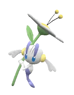 Cartoon Character Holding Flower Stem