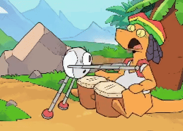 Cartoon Character Holding G Device