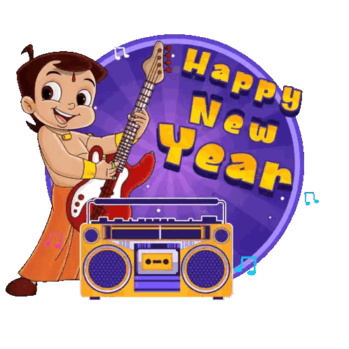 Cartoon Character Holding Guitar