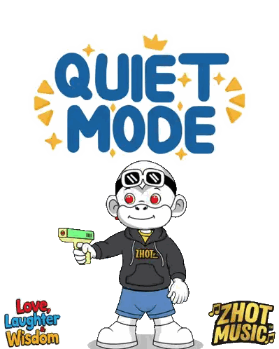 Cartoon Character Holding Gun Quiet Mode
