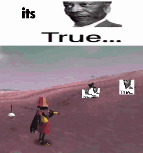 Cartoon Character Holding Gun Saying Its True