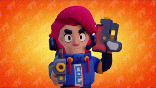 Cartoon Character Holding Gun With Colt Shirt