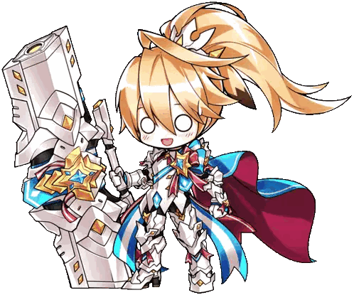 Cartoon Character Holding Gun with Star Handle