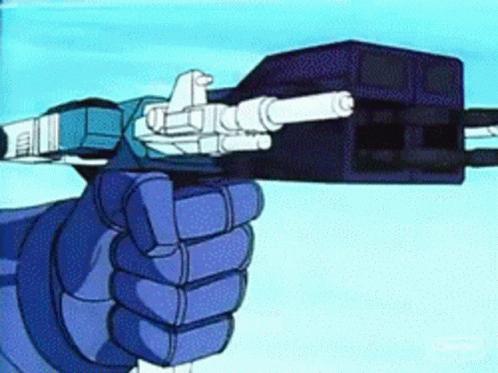 Cartoon Character Holding Gun