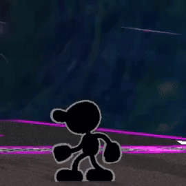 Cartoon Character Holding Hammer And Sign With Number Six GIF