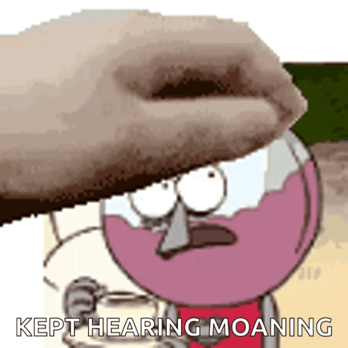 Cartoon Character Holding Head With Moaning