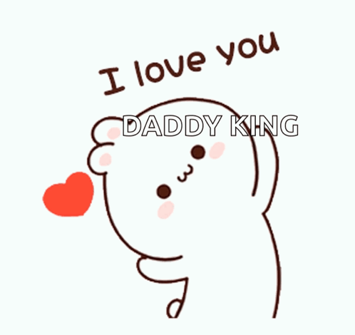 Cartoon Character Holding Heart Saying I Love You Daddy King