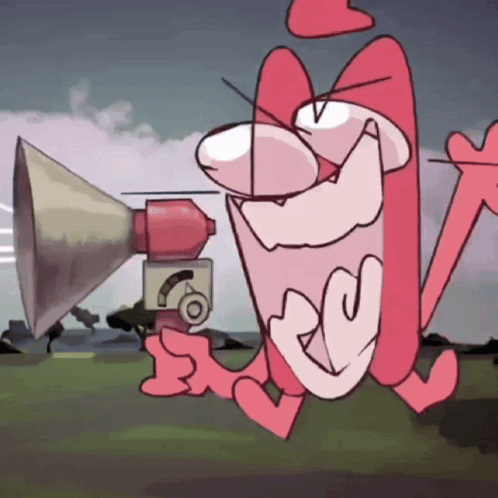 Cartoon Character Holding Megaphone