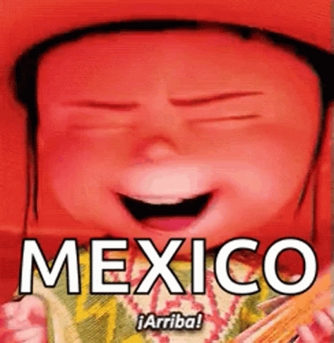 Cartoon Character Holding Mexico Taco