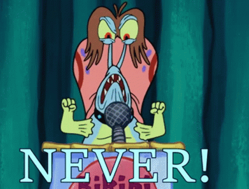 Cartoon Character Holding Microphone Never GIF