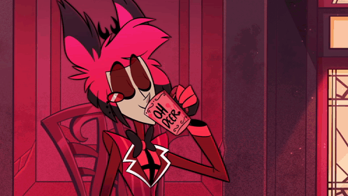 Cartoon Character Holding Oh Deer Cup
