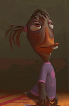 Cartoon Character Holding Paper to Mouth