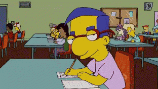 Cartoon Character Holding Pencil