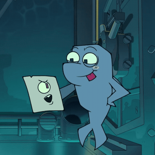 Cartoon Character Holding Smiley Face Paper