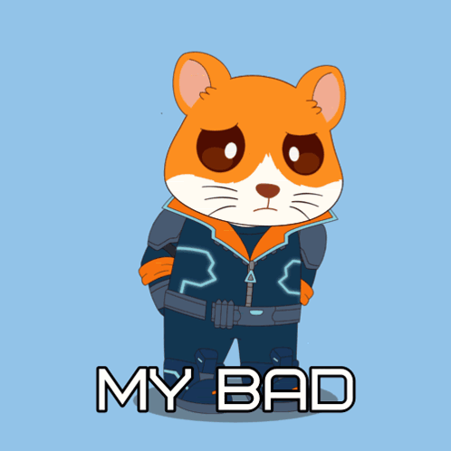 Cartoon Character Holding Sorry Sign