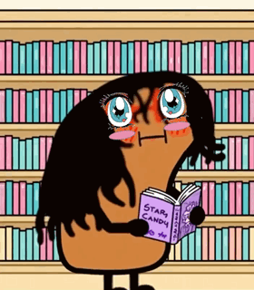 Cartoon Character Holding Star Candy Book