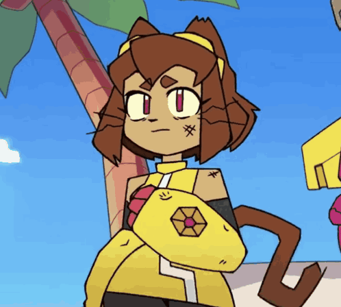 Cartoon Character Holding Surfboard
