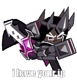 Cartoon Character Holding Sword and Shield I Have Your IP