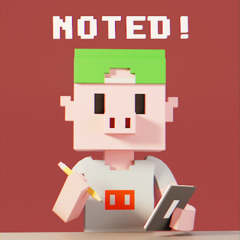 Cartoon Character Holding Tablet and Pencil