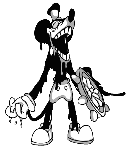 Cartoon Character Holding Tambourine
