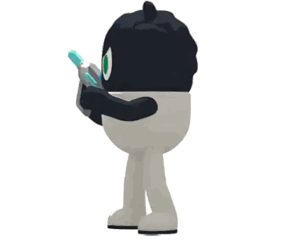 Cartoon Character Holding Toy Gun