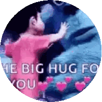 Cartoon Character Hugging Monster