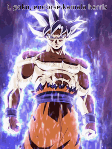 Cartoon Character I Goku Endorse Kamala Harris