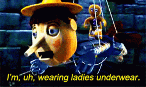 Cartoon Character I'm Uh Wearing Ladies Underwear Gingerbread