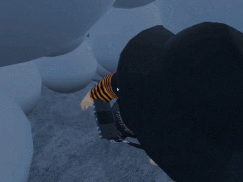 Cartoon Character in Black and Orange Striped Shirt