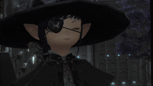 Cartoon Character in Black Hat and Eyepatch