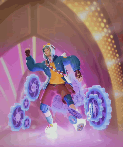 Cartoon Character in Blue Jacket and Hat